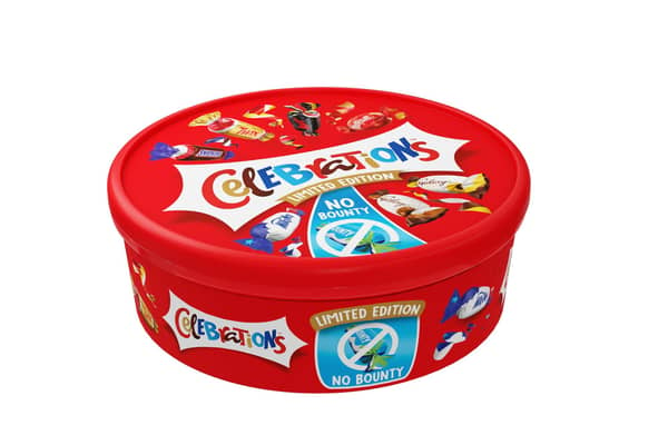 A limited-edition Celebrations tub without Bounty bars. Issue date: Thursday November 3, 2022.