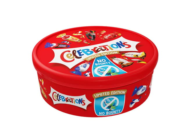 A limited-edition Celebrations tub without Bounty bars. Issue date: Thursday November 3, 2022.