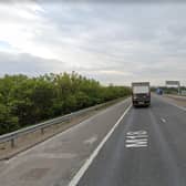 Part of the M18 is closed after a serious crash.