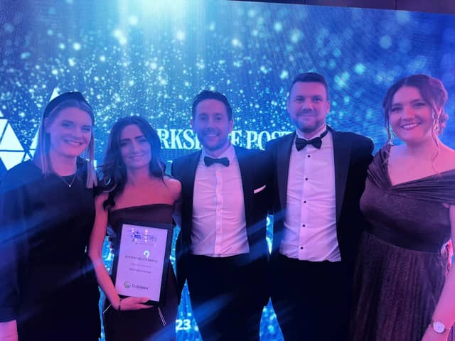 Members of the Go Green team at the recent Yorkshire Post Excellence in Business awards