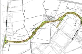 The plans show how the route the relief road will take