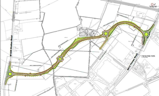 The plans show how the route the relief road will take
