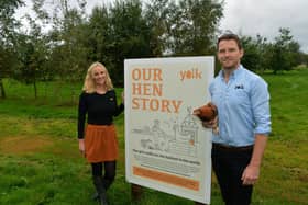Ben and Emma Mosey at Yolk Farm near Boroughbridge where they have a cafe and farm shop as well as poultry business.

Picture : Jonathan Gawthorpe