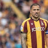 Bradford City captain Antoni Sarcevic, who netted from the penalty spot against Stevenage. Photo: Tony Johnson.
