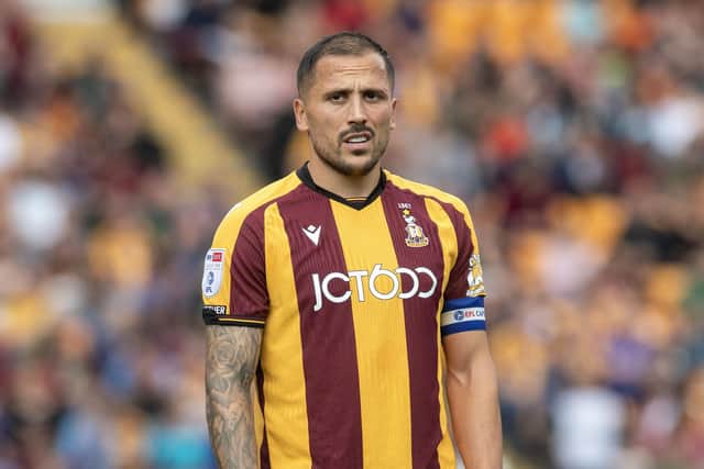 Bradford City captain Antoni Sarcevic, who netted from the penalty spot against Stevenage. Photo: Tony Johnson.