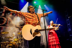 Miles Hunt and Erica Nockalls of The Wonder Stuff performing at O2 Academy Leeds. Picture: Neil Chapman/Unholy Racket Music Pics