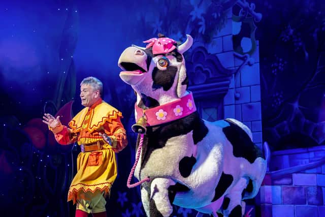 Billy Pearce in Jack and the Beanstalk at the Alhambra, Bradford. Picture: Nigel Hillier