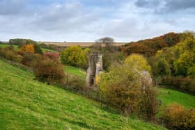 Autumn colours and the deserted medievel village of Wharram Percy in the Yorkshire Wolds..
Picture Bruce Rollinson