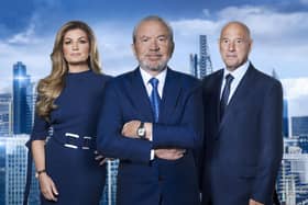 Karen Brady, Lord Sugar and Claude Littner ahead of this year's BBC One contest, The Apprentice.