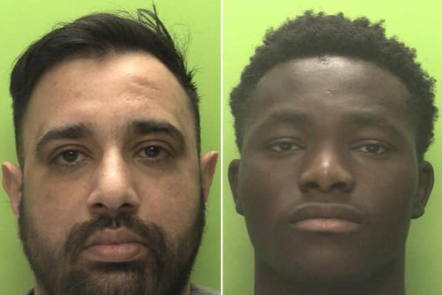 Mohammed Ali (left) and Muhamed Juwara (right) who have been jailed after attempting to steal a supercar by holding their victims at gunpoint with a fake firearm. Photo credit: Nottinghamshire Police/PA Wire