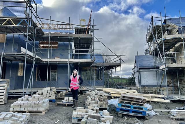 Olivia Mitchell on site managing the development at Birch Hall Close