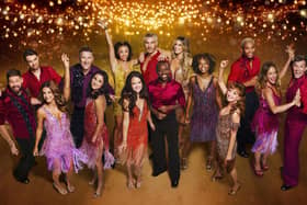 2026 Strictly contestants: John Nellis, Lawrence Robb, Dani Dyer, Graeme Hall, Dame Sarah Storey, Tabby Stoecker, Lacey Turner, Chris Appleton, Shaun Wright-Phillips, Delta Goodrem, Bethany Antonia, Melanie Walters, Cach Mercer, Jaime Winstone and Will Best. Photo: Guy Levy/ BBC