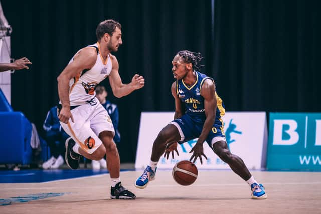 Devearl Ramsey on his Sheffield Sharks debut against Thames Valley Cavaliers (Picture: Adam Bates)