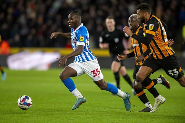PUSHING FOR A START: Brahima Diarra has been a substitute in Huddersfield Town's last two matches