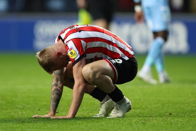 DISAPPOINTMENT: Oli McBurnie has seen Sheffield United's results slump since the international break