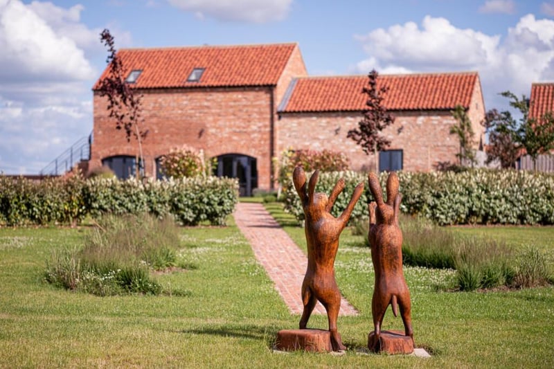 These hare sculptures are homage to the area's wildlife