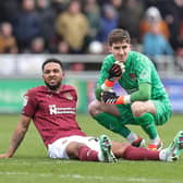Liam Moore is leaving Northampton Town after just eight appearances in a Cobblers shirt. Image: Pete Norton/Getty Images