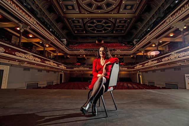 Bradford Literature Festival director Syima Aslam, in St Georges Hall. Picture Bruce Rollinson