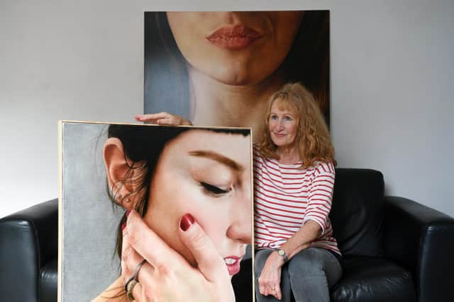 Whitby artist Anne Moses who has been shortlisted for a prestigious national award for her paintings, which focus on the human face.

Picture Jonathan Gawthorpe