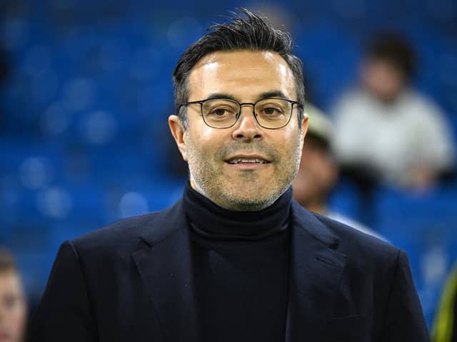 Leeds United's Italian chairman Andrea Radrizzani on the pitch ahead of the English Premier League football match between Leeds United and Manchester City at Elland Road in Leeds, northern England on December 28, 2022. (Photo by OLI SCARFF/AFP via Getty Images)