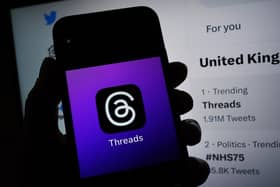 An Apple iPhone screen showing the Threads app logo. The new app billed as a rival to Twitter has seen more than 10 million people sign up in its first few hours, according to Meta boss Mark Zuckerberg. Picture: Yui Mok/PA Wire