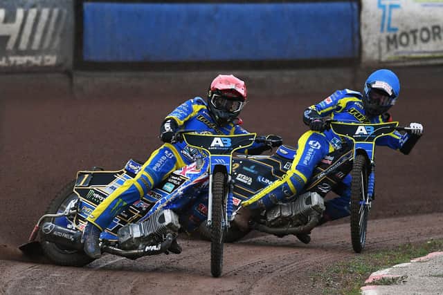 ON FORM: Sheffield Tigers Jack Holder and Anders Rowe both impressed in Thursday night's win over Premiership rivals Leicester Lions. Picture: Jonathan Gawthorpe