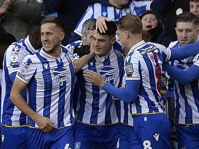 Sheffield Wednesday striker Bailey Cadamarteri, pictured after scoring his first goal for the club against Blackburn Rovers in December. Picture: Steve Ellis.