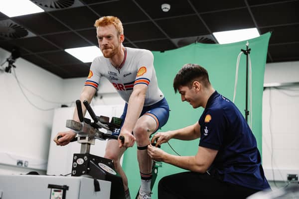The lab rat: Yorkshire Olympic great Ed Clancy is still working to help British Cycling stay on top by doing biomechanic laboratory testing on their new track bikes. (Picture: Alex Whitehead/SWPix.com)