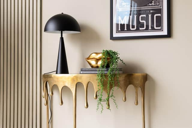 Gold drip table from Rockett St George