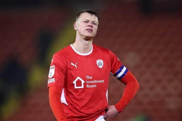 Barnsley captain Mads Andersen shows his dismay after conceding a late equaliser against Stoke City at Oakwell last season. Picture: George Wood/Getty Images