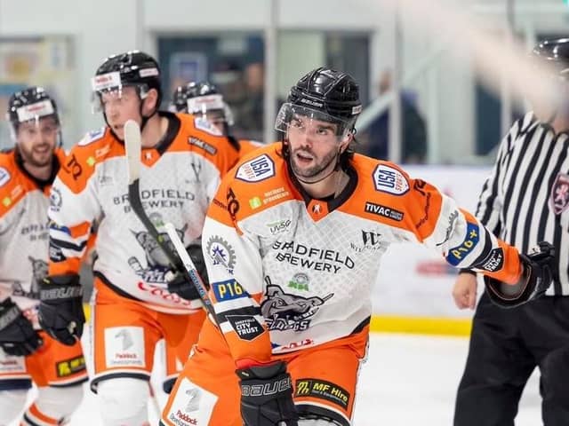 CRUCIAL POINTS: Sheffield Steeldogs' import forward Matt Bissonnette hopes his team can get on the board against Solway Sharks. Picture courtesy of Peter Best
