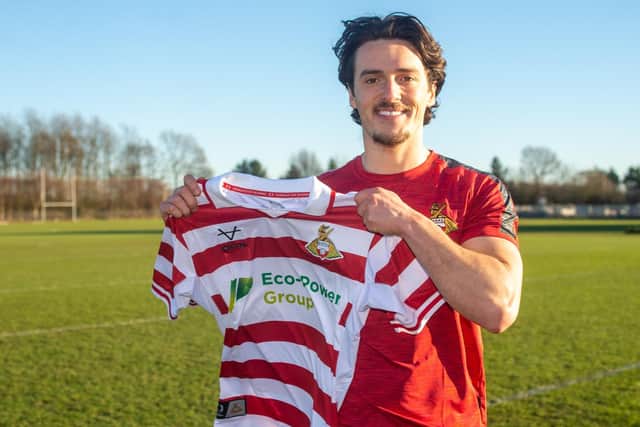 New signing James Brown. Picture courtesy of Heather King/DRFC