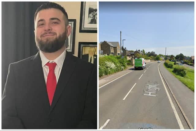 Devastated relatives have paid tribute to Jordan Sheehy, pictured left, who died after a tragic crash on High Lane, Ridgeway, pictured right