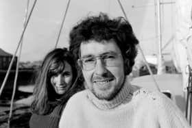 Colin Swale, 34, and his wife Rosie, 26, pictured before sailing in their catamaran Anneliese.