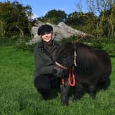 Hannah Russell who is an author of children's books and runs Swinton Green Animal Experiences, near Masham. Hannah with Alf her Shetland pony who features in one of the books.