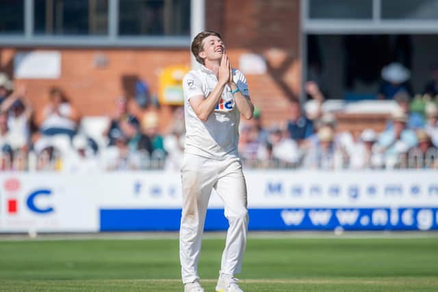 George Hill was Yorkshire's most successful bowler with 4-69 in the Leicestershire first innings. Picture by Allan McKenzie/SWpix.com