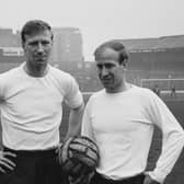 The Charlton brothers, Jack (left) and Bobby of the England football team, UK, 8th April 1965. (Picture: Norman Quicke/Express/Hulton Archive/Getty Images)