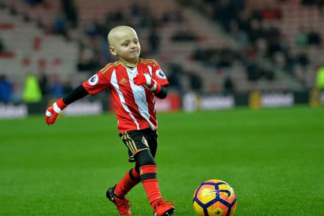 The Sunderland fan captured the nation's heart during his battle with neuroblastoma before he died from the illness aged six in 2017. The 31-year-old from Rotherham, was arrested on Saturday after pictures showed two men laughing at a photo of Bradley during a match against his favourite club at Hillsborough on Friday.Anna Gowthorpe/PA Wire
