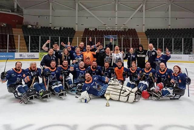 CHAMPIONS: Sheffield Steelkings have been crowned 2023 British Para Ice Hockey Playoff Champions. Picture courtesy of Susan Peaker/Sheffield Steelkings