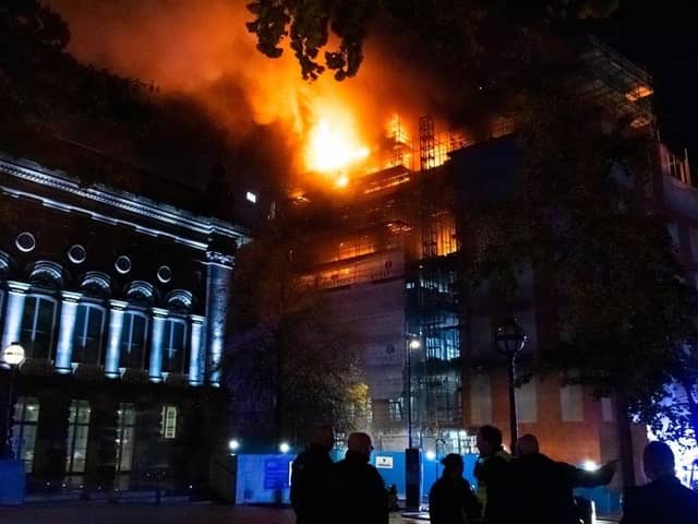 The huge fire broke out in Leeds on Saturday night