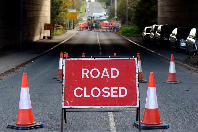 A road closure sign. (Pic credit: Andrew Bellis)