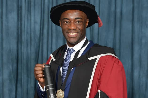 Tim Campbell has received an honorary doctorate from Sheffield Hallam University.