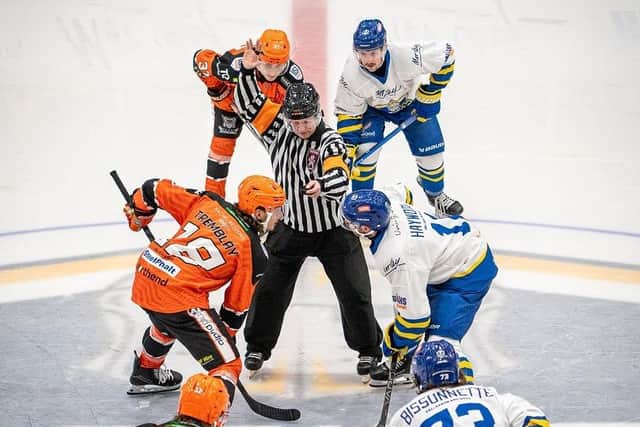 WE MEET AGAIN: Leeds Knights face Sheffield Steeldogs tonight. Picture: Ben Gordon/Knights Media.