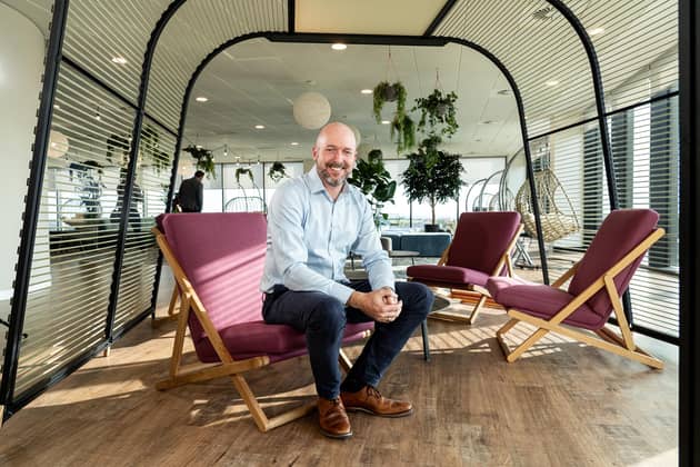 John Pears, UK CEO of Lowell, in the company's new Leeds HQ. Picture: Simon Dewhurst