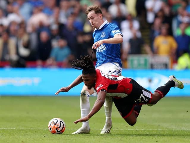 RELEGATION BATTLE: Sheffield United battles looked doomed to play in next season's Championship and Everton's latest points deduction increases the danger of them joining them