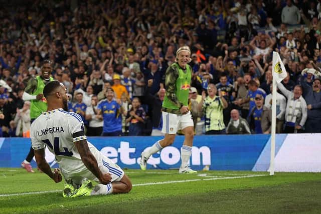 SPOT ON: Lukas Nmecha celebrates (Image: George Wood/Getty Images)