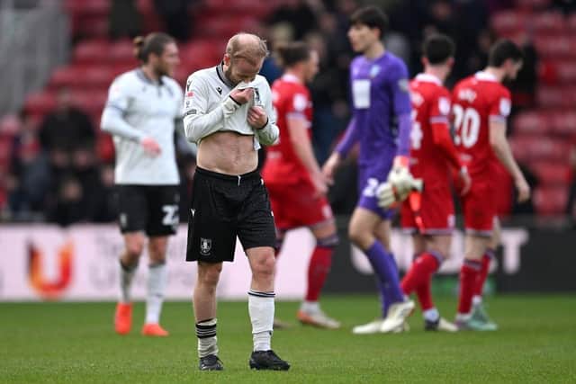 DEJECTED: Sheffield Wednesday captain Barry Bannan at full-time at the Riverside