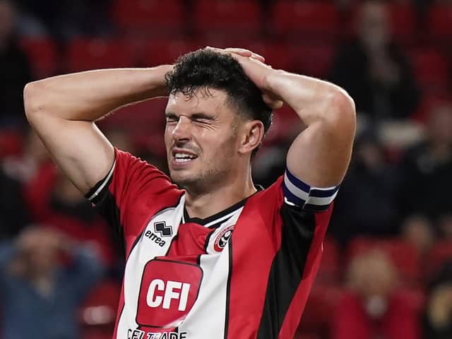 John Egan, Sheffield United's captain, has been ruled out with injury (Picture: Andrew Yates/SportImage)