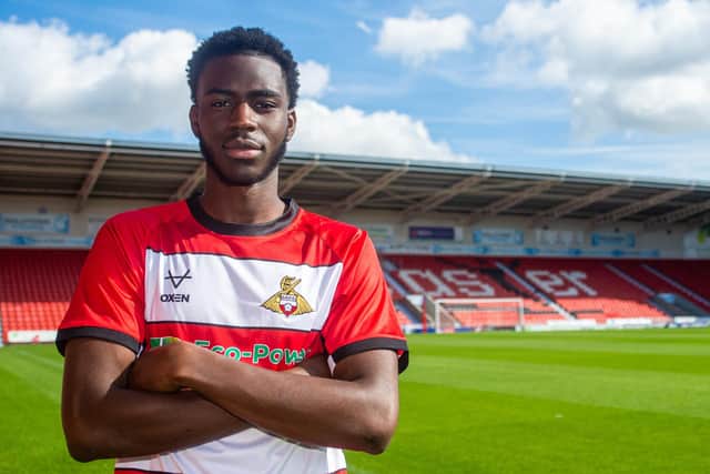 Faal has joined Doncaster Rovers on a season-long loan. Image: Heather King/DRFC