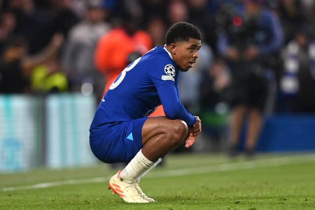 Wesley Fofana of Chelsea looks dejected after Rodrygo of Real Madrid (not pictured) scored the team's first goal during the UEFA Champions League quarterfinal second leg. Chelsea are in need of a new manager (Picture: Michael Regan/Getty Images)